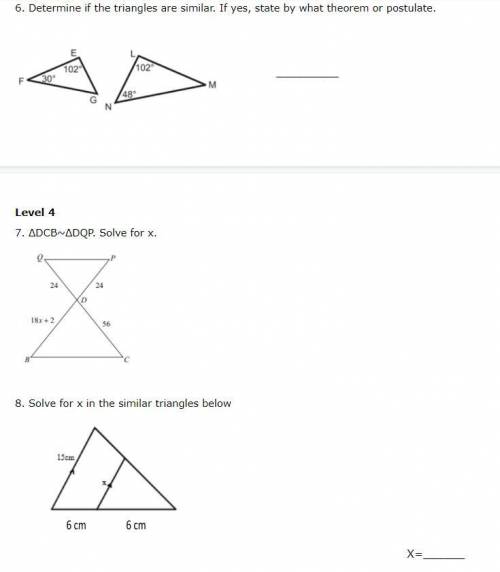 Please help fast...
10 question on triangles and please show your work...