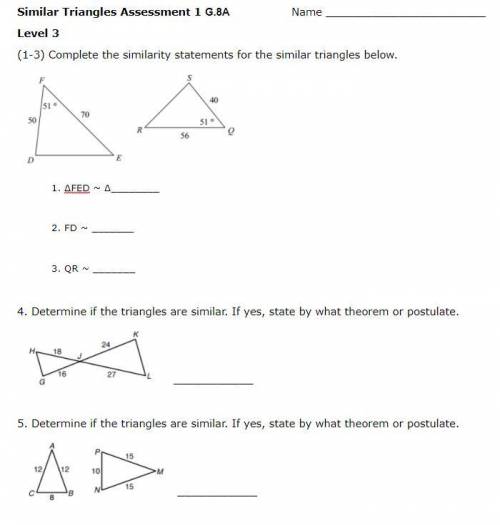 Please help fast...
10 question on triangles and please show your work...