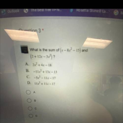 Álgebra 1 need help ASAP