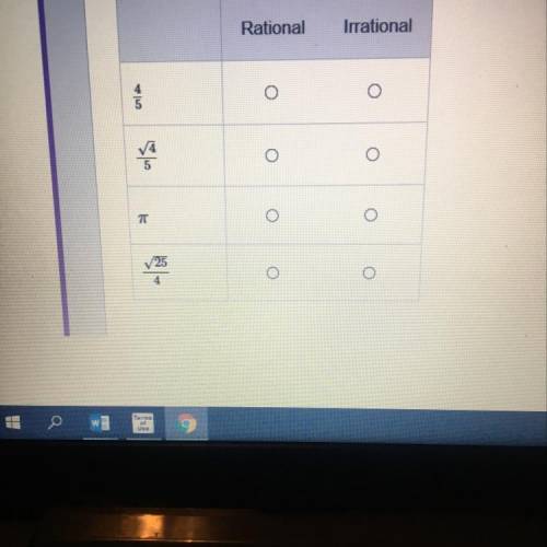 Select Rational or irrational to classify each number