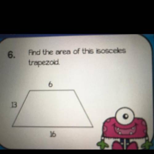 Find the area of this isosceles trapezoid.