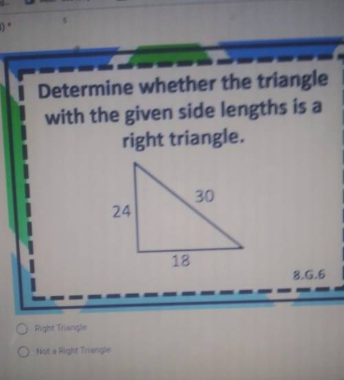 Is this a right triangle or no