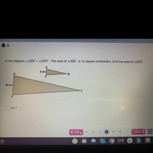 In the diagram find the area of DEF