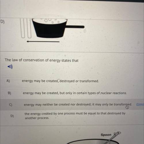 The law of conservation of energy states that