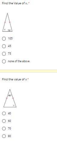 Find the value of X? Please answer both :))