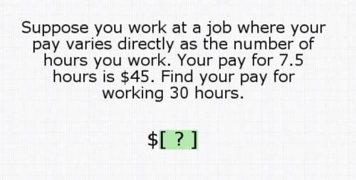 Find your pay for working 30 hours