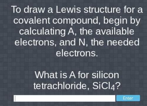 What is A for silicon tetrachloride SiCl4?