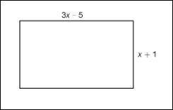 Which polynomial represents the area of the rectangle?

a. 3x2+2x−5
b. 3x2−5
c. 3x2−2x−5
d. 3x2−8x