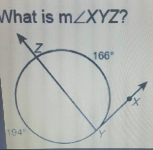 What is m<XYZ? I don't know how to solve