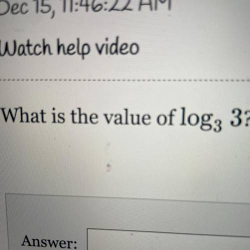 What is the value of log: 3 3