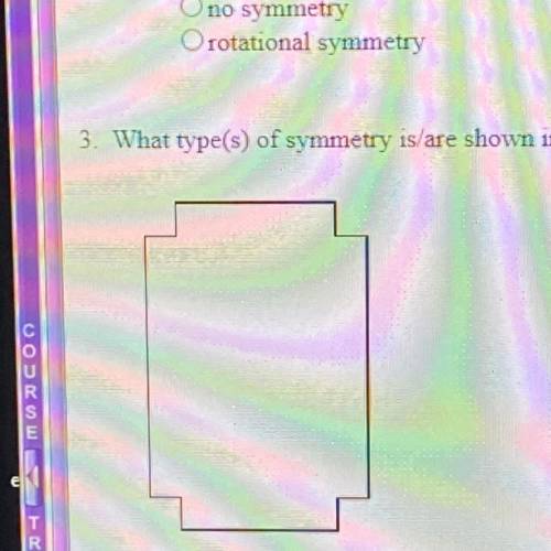 What type(s) of symmetry is/are shown in the figure below?

1. Reflectional symmetry only 
2. Refl
