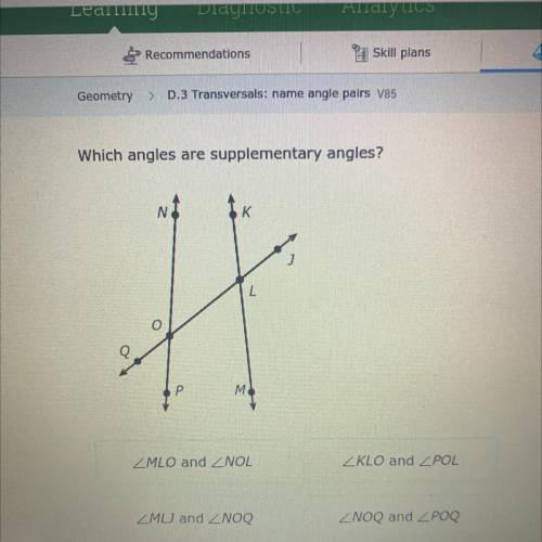 This is my last points, can someone please find the supplementary angles i’ll give brainliest
