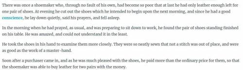 The two little men made shoes for the shoemaker. The shoemaker and his wife gave the two men shoes