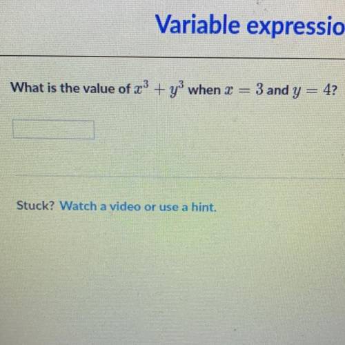 What is the value of x + y when I = 3 and y = 4?