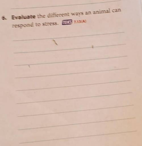 6. Evaluate the different ways an animal can respond to stress.