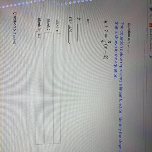 Help me please thank you it would mean a lot to me y+7=3/4(x+2)