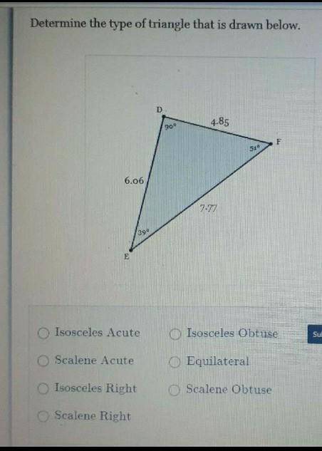 Determine the type of triangle