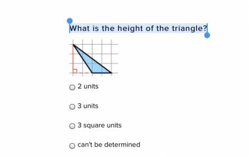 What is the height of the triangle? Please mark me brainlest