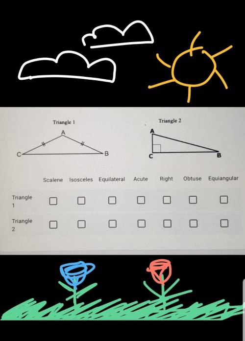 Help me classify the triangles by its sides and measuring its angles :)