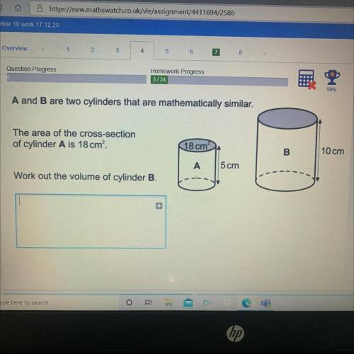 What is the volume of cylinder B?