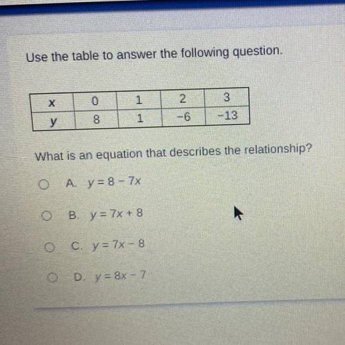 I need the answer to this simple Algebra 1 question. Thank you, I will give 10!