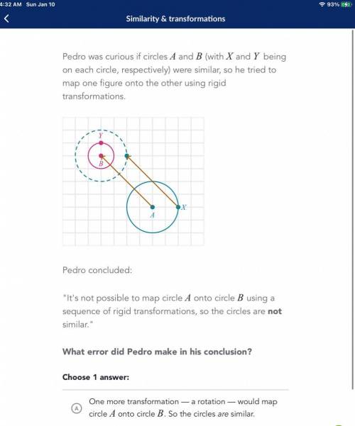 Pedro was curious if circles

A
AA and 
B
BB (with 
X
XX and 
Y
YY being on each circle, respectiv