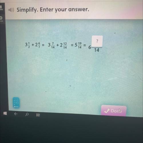 Simplify enter your answer