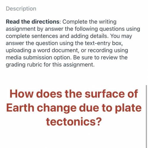 How does the surface of earth change due to plate tectonics ?
please help..