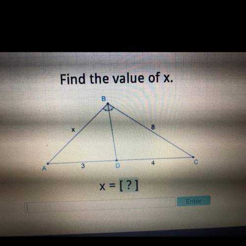 Find the value of x.
plz help