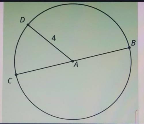 What is the area of the circle in square units? Select ALL that apply.