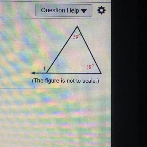 Find the measure of angle 1
(simplify your answer. type an integer or a decimal)