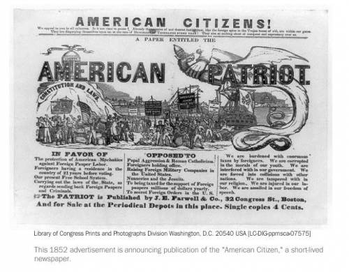 American Citizens!

Use the attached image and your knowledge of the history of the United States