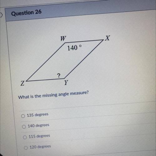 What is the missing angle measure?