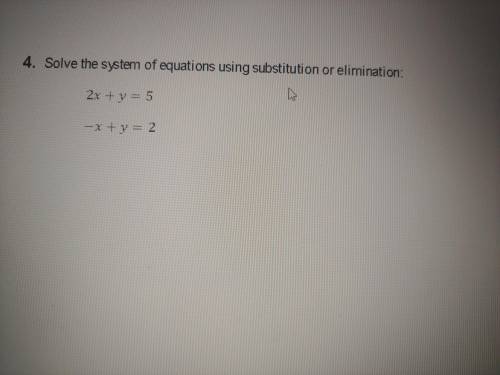 Solve the system of equations using elimination
