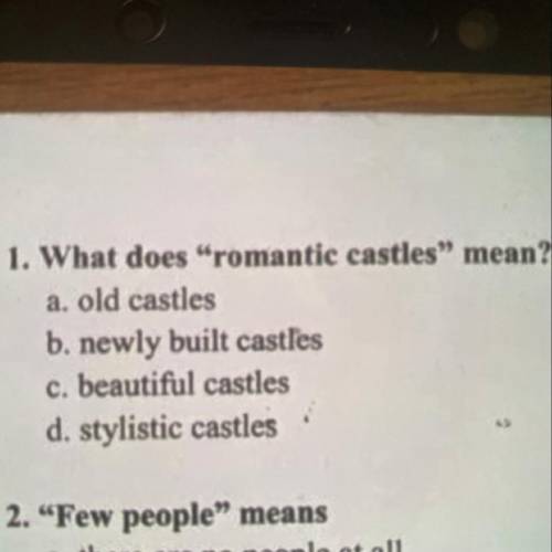 What does romantic castles mean?