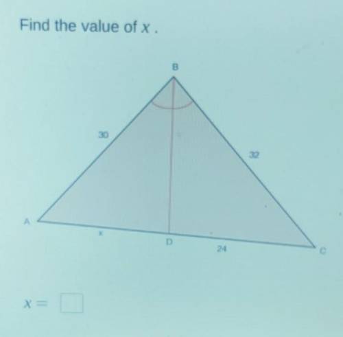 Find the value of x