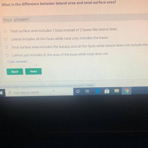 What is the difference between lateral area and total surface area?