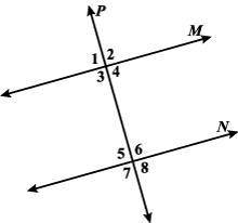 If line M is parallel to line N, which angle is supplementary with 1?

A.  2B.  3C.  6D. all of th
