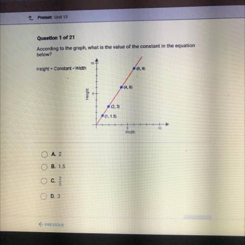 HELP ASAP! According to the graph, what is the value of the constant in the equation
below!