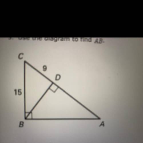 3. Use the diagram to find AB.
a 12
b 15
c. 16
d .20
