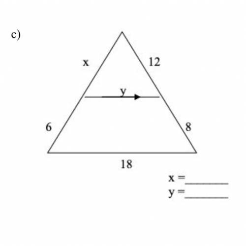 Help me please .
Solve for the unknown variable for the following similar shapes.