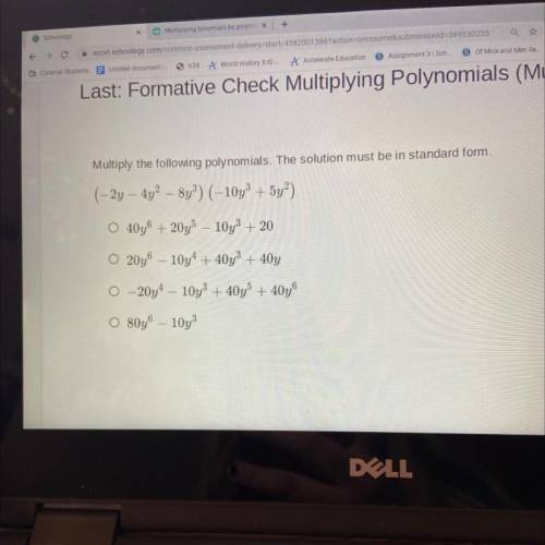 Please I NEED HELP

Multiply the following polynomials. The solution must be in standard form.
(-2
