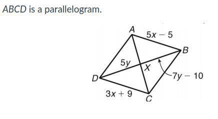 Solve for x and find AB
Solve for y and find BX