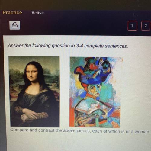 Compare and contrast the above pieces, each of which is of a woman.

Please answer my question