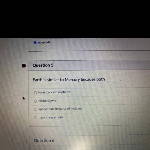 How is earth similar to mercury