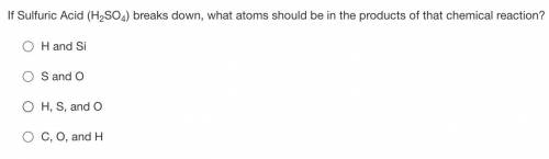 What atoms should be in the products of the chemical reaction?