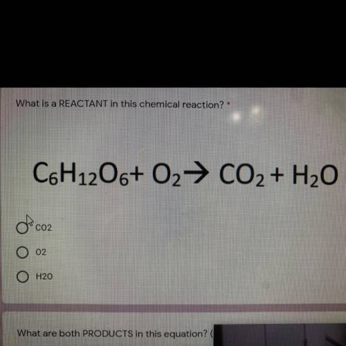 What is a REACTANT in this chemical reaction 
Plz help