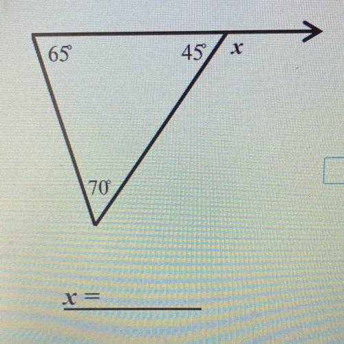 I need to find the exterior angle