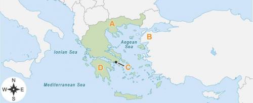 He map shows Greece and surrounding regions.

A map of Greece and surrounding countries. A is in t