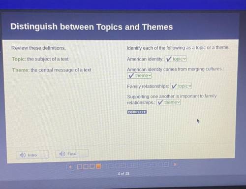 Identify each of the following as a topic or a theme.